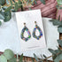 Funky Pattern Collection - Teardrop Dangle Polymer Clay Earrings