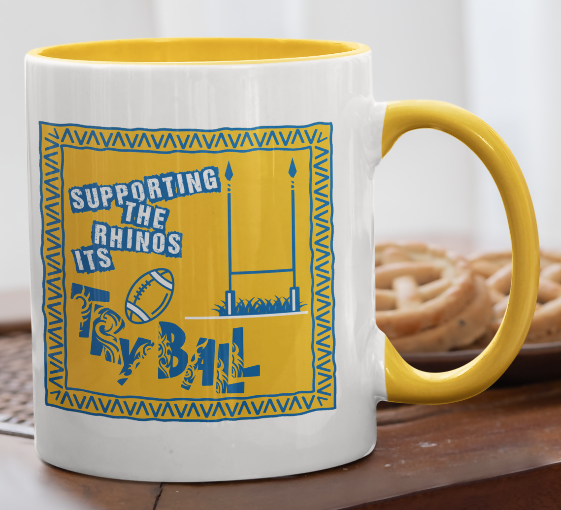 Leeds Rhinos Mug TRY BALL Design