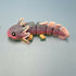 3D Printed SMALL: Articulated Sensory Fidget Animals friends Axolotl (Rainbow Candy / Pink) 11cm