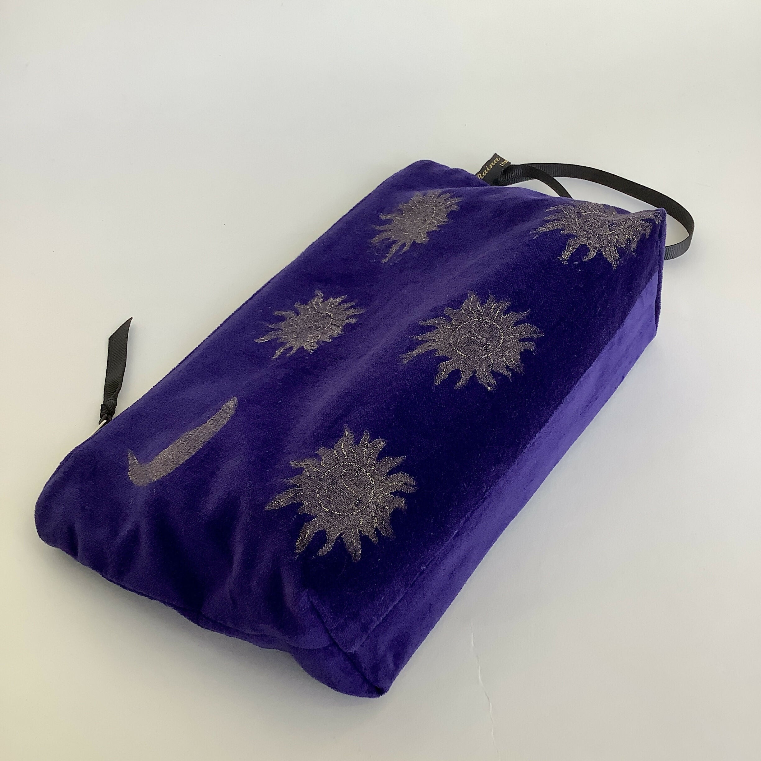 Purple Velvet Sun & Moon Makeup Bag
