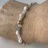 HEALING CRYSTAL & STERLING SILVER CROWN CHAKRA BRACELET WITH AROMATHERAPY BEADS