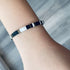 Japanese Tila Glass Bead Bracelet - Black & White