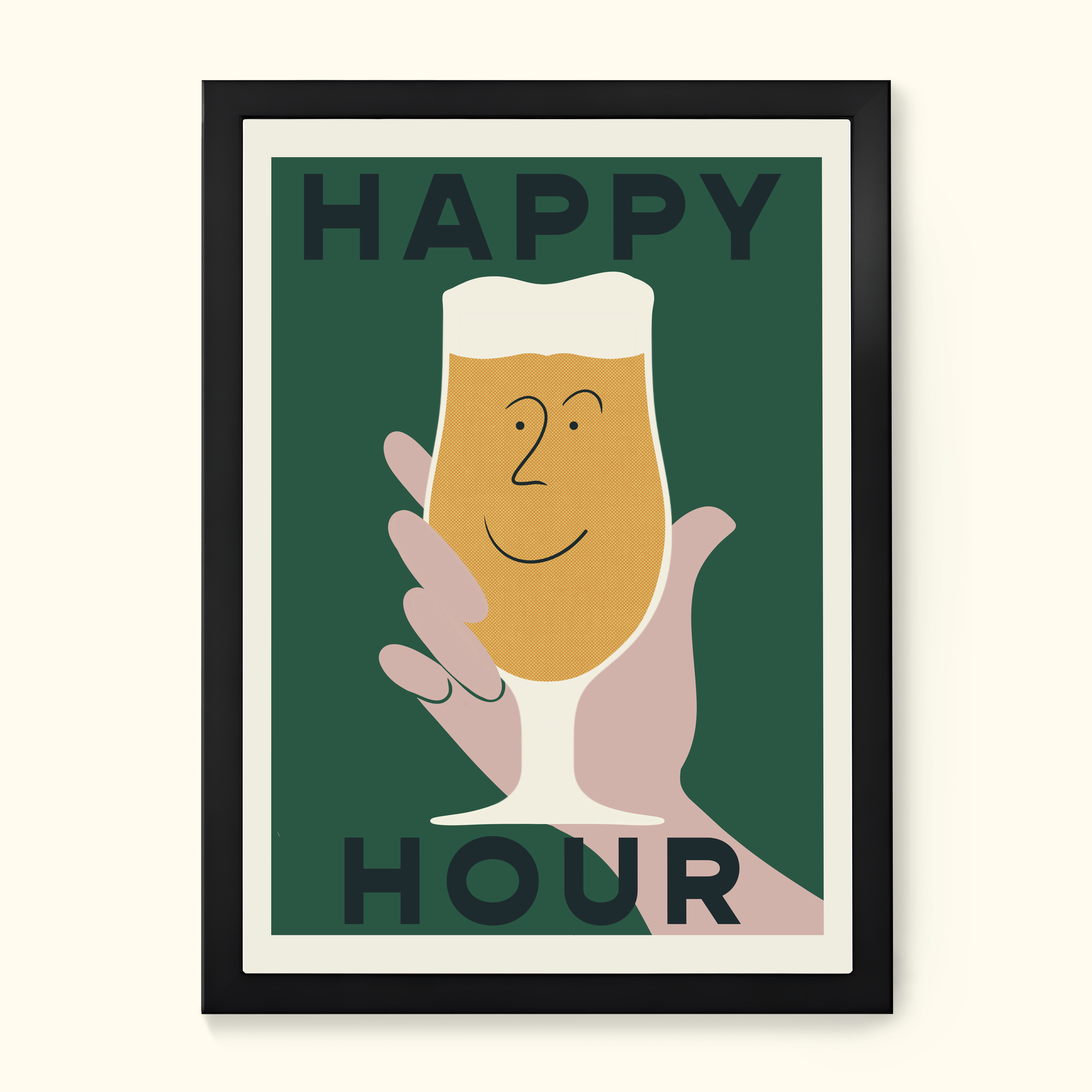 Happy Hour Retro Beer Pub Print