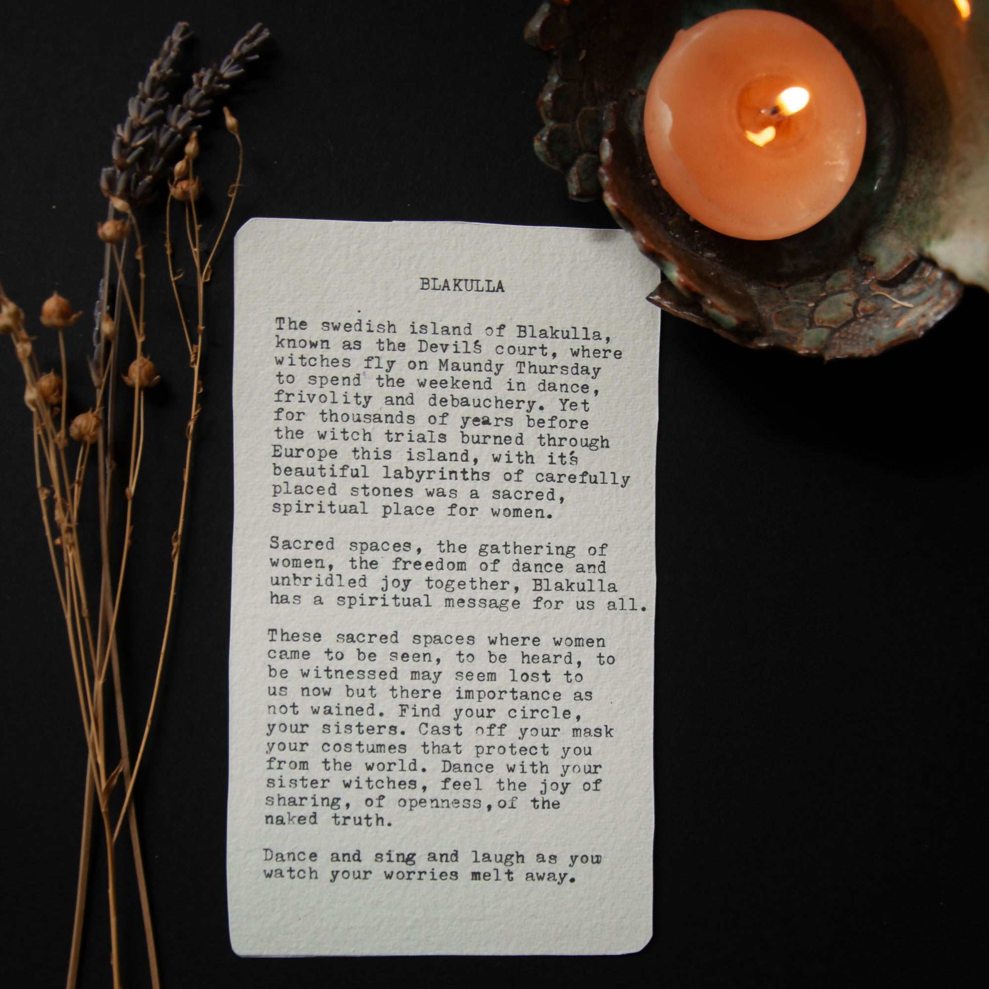 BLAKULLA GODDESS ALTAR CARD