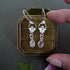 Handmade Silver Forget Me Not Earrings With Rose Quartz
