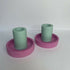 Pair Of Handmade Jesmonite Candlesticks