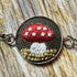 Hand Embroidered Mushroom Bracelet