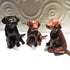 Ceramic Black Labrador dog sculpture