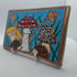 Clay Toadstool and Hedgehog Painted Tile