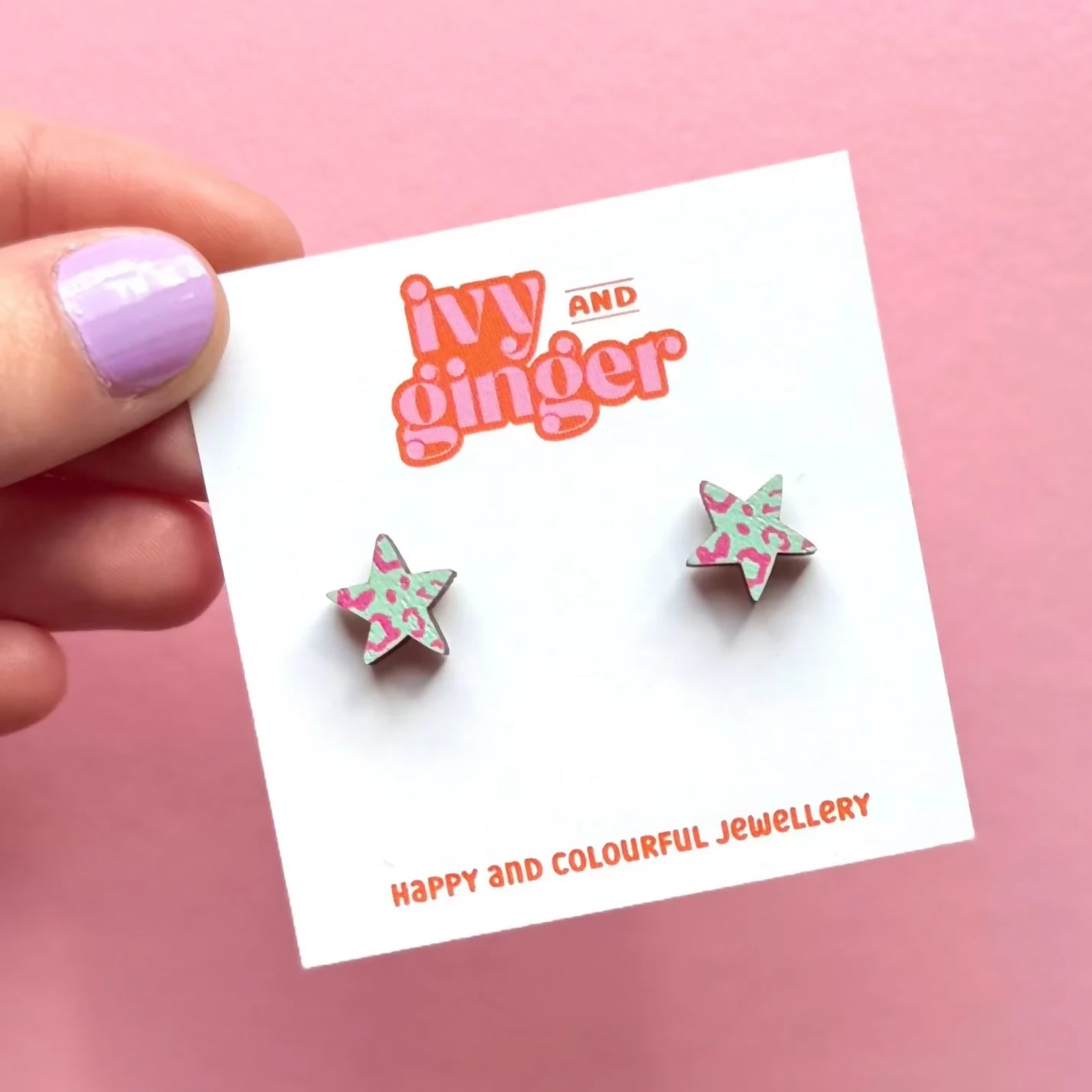 Midi_mint_green_and_pink_leopard_print_star_stud_earrings