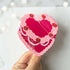 Vintage Pink Heart Shaped Cake Hair Clip / Claw