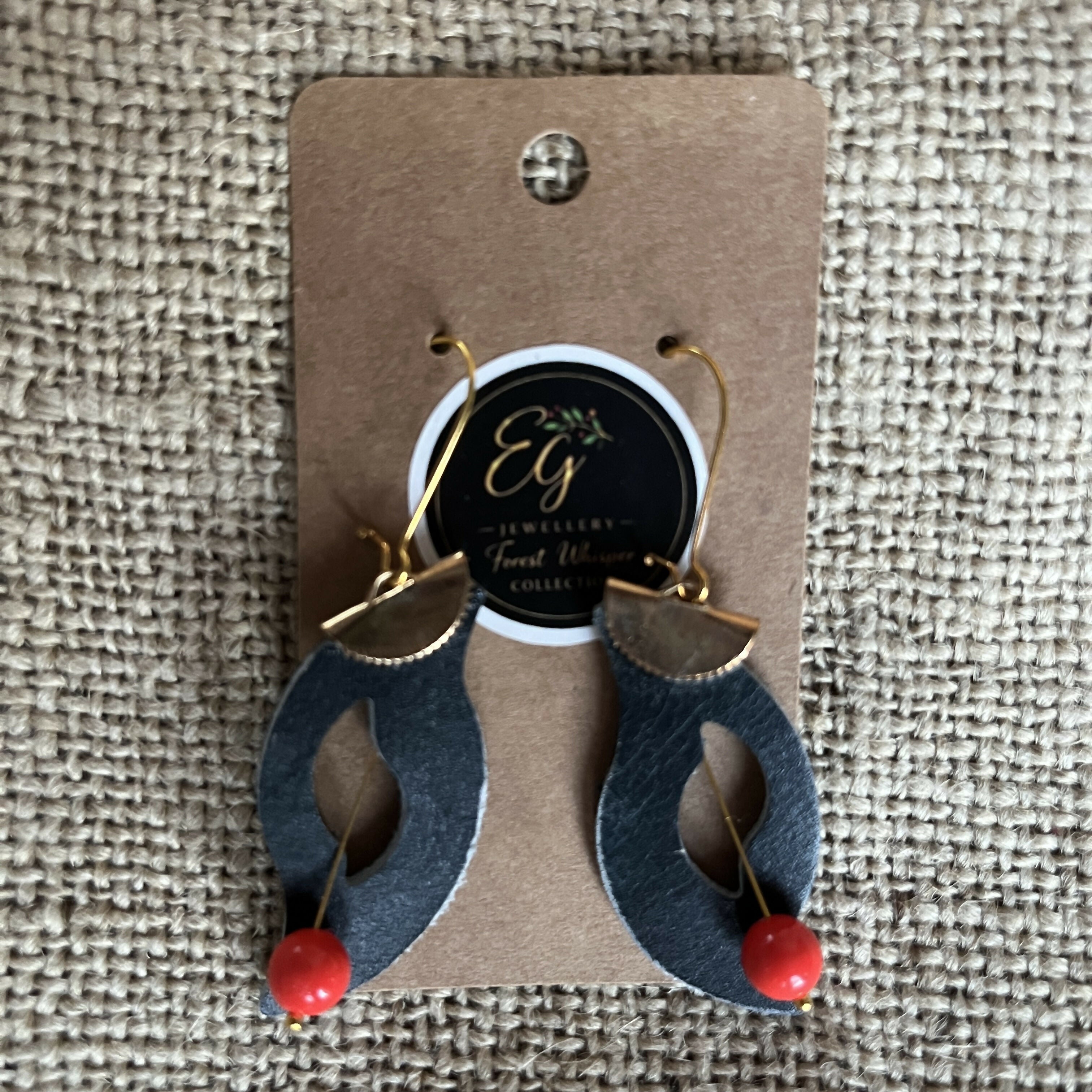Forest Whisper Leather Earrings – Rowan Berry