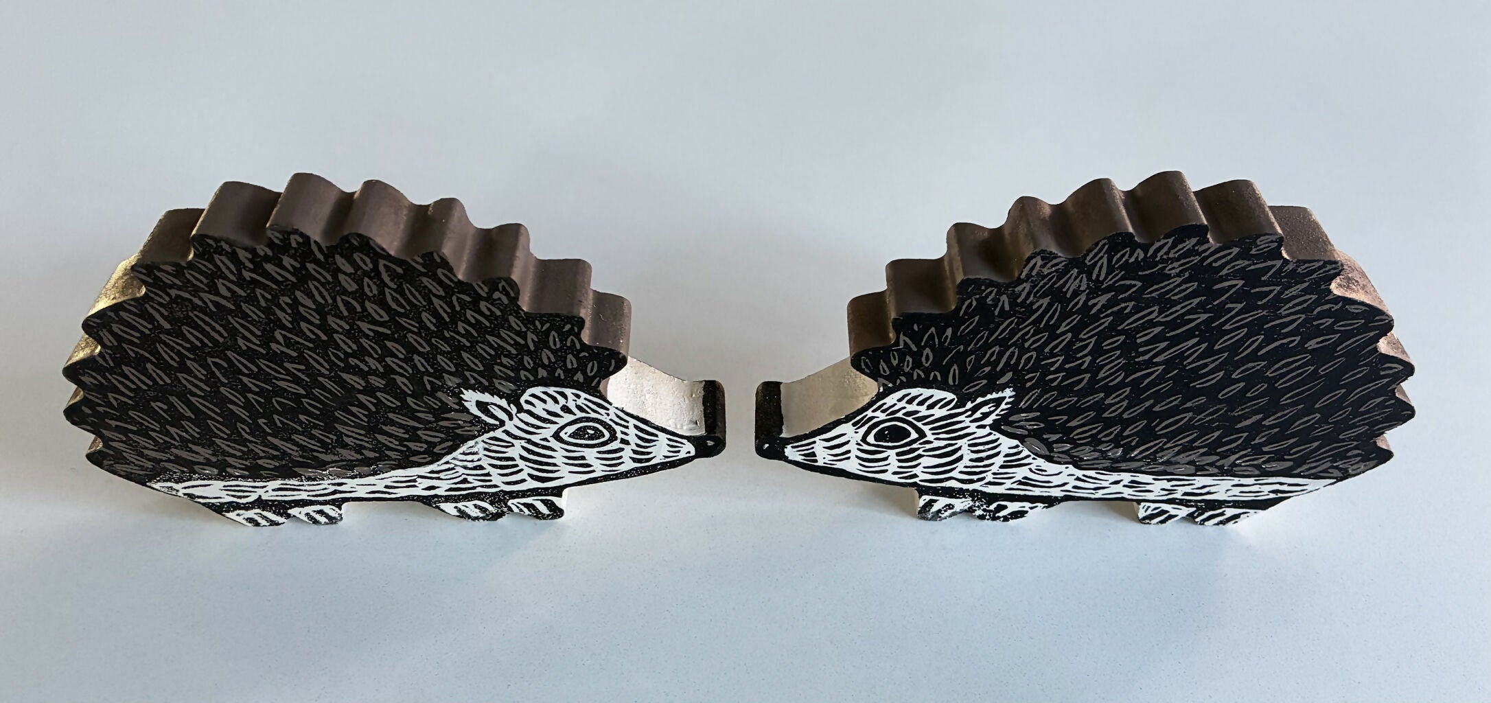 Hand-printed Wooden Hedgehog Ornament