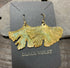 Brass Patina Ginkgo Leaf Earrings