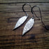Handmade Silver Drop Leaf Earrings Bubble Texture
