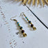 Aquamarine, Turquoise, Moss Agate & Garnet Crystal Drop Earrings; Delicate Boho Gemstone Earrings