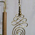 Gold Unalome Earrings; Hand Sculpted Brass Wire Spiral Buddhist Boho Thai Earrings