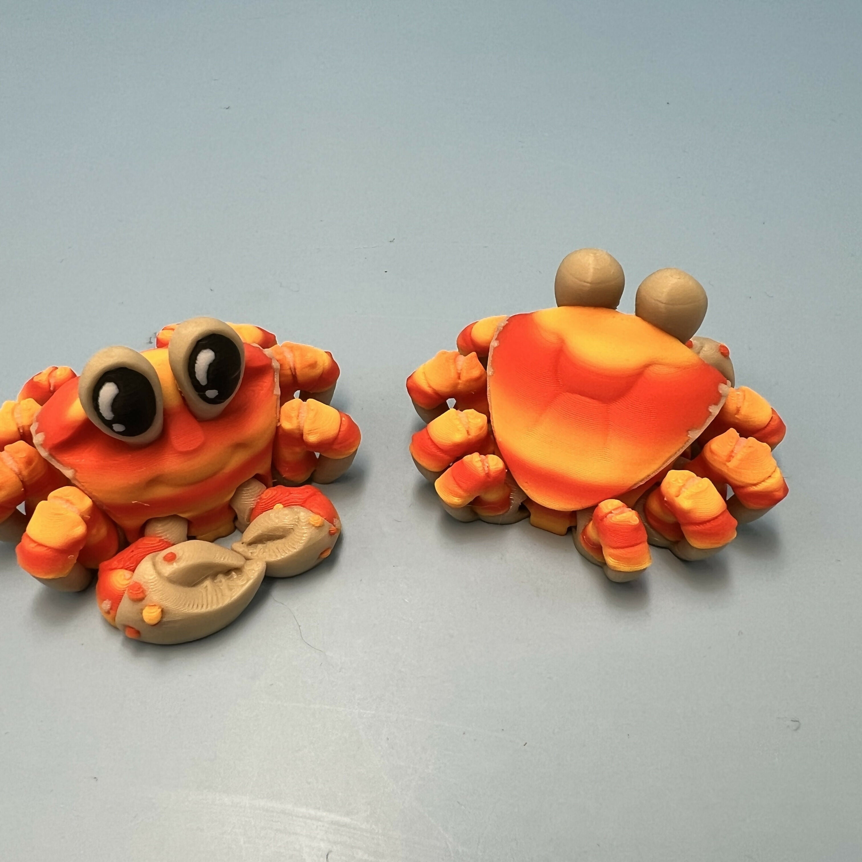 3D Printed SMALL: Articulated Sensory Fidget Animal friends Crab 6cm