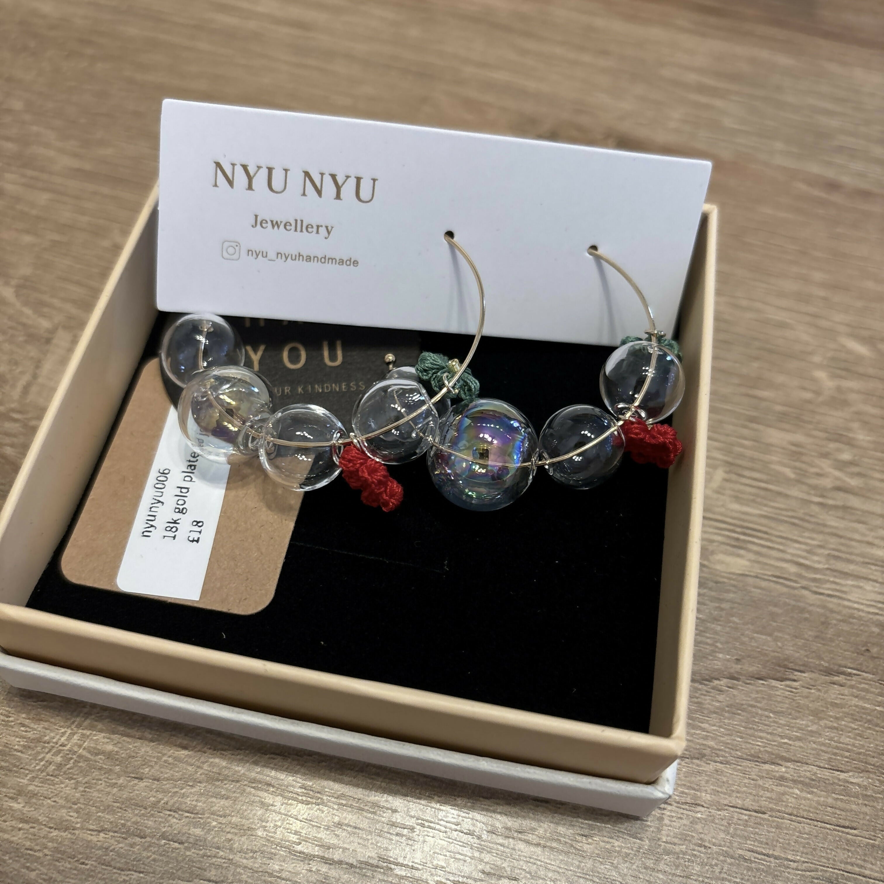 Micro Crochet Christmas Flower Earrings