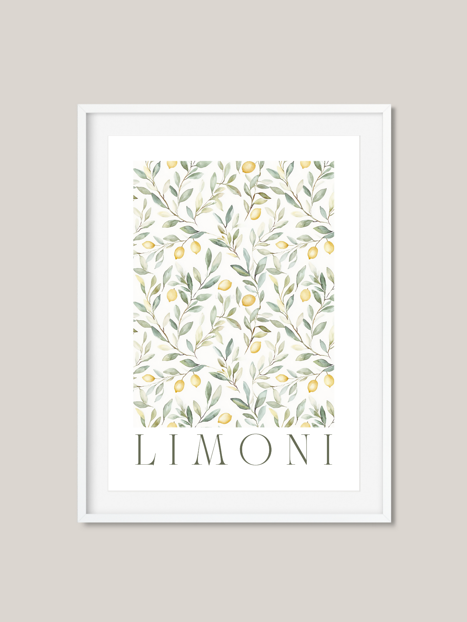 Limoni Lemon Art Print