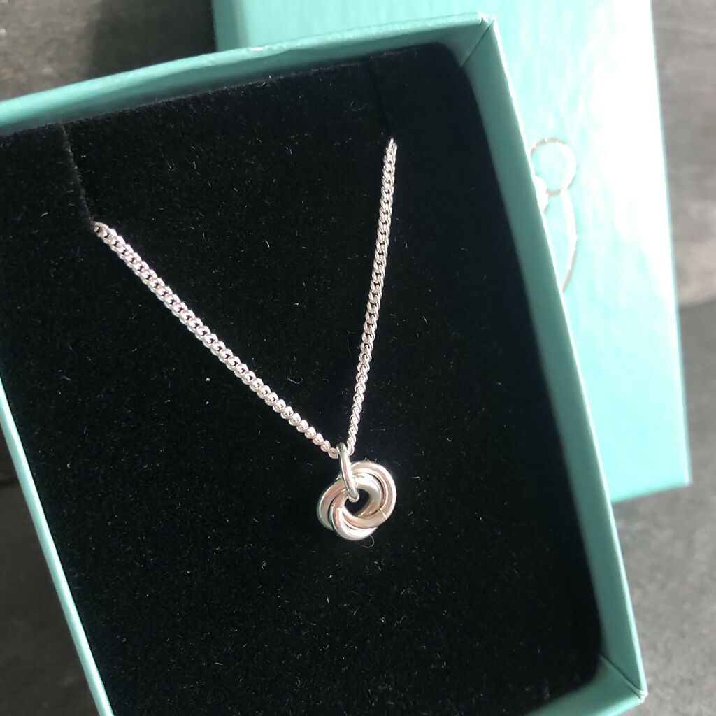 Sterling Silver Mini Halo Pendant