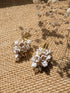 Cascading Flower Drop Earrings with Mini Floral Clusters