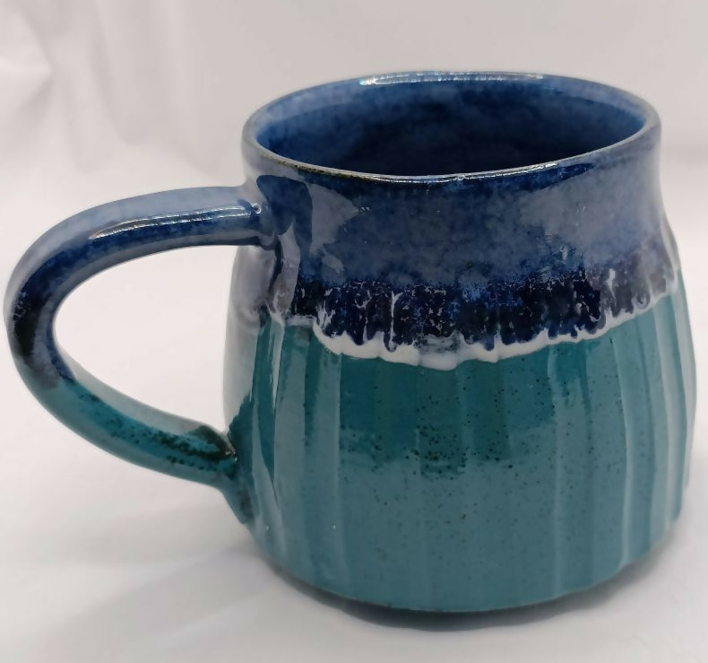 Hand Carved Stoneware Mug