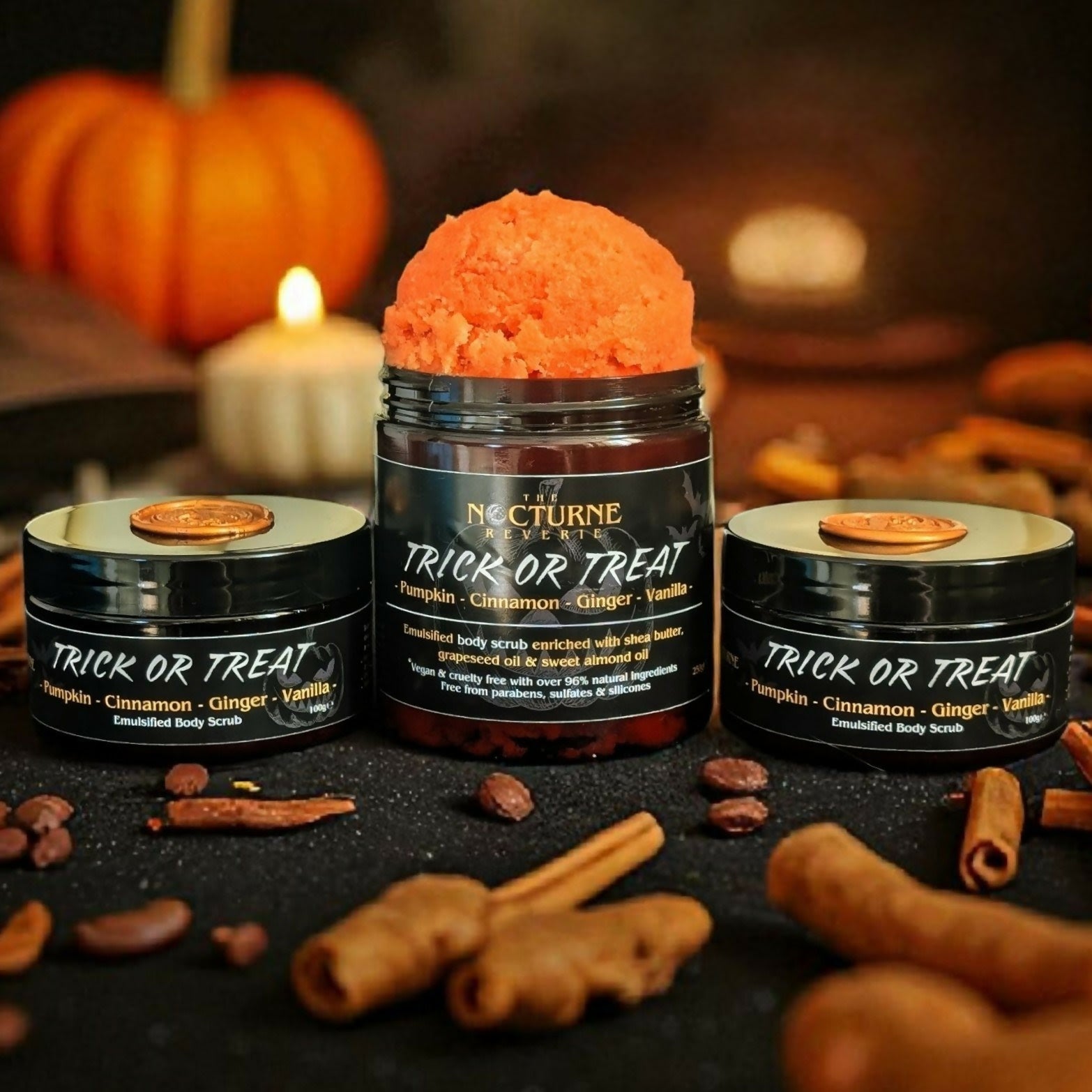 Pumpkin, Cinnamon, Ginger & Vanilla - Emulsified Sugar Body Scrub