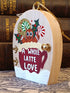 Handmade Wooden Gingerbread & Coffee Door Ornament – "A Whole Latte Love" Cute Christmas Tree Decoration & Cozy Winter Gift