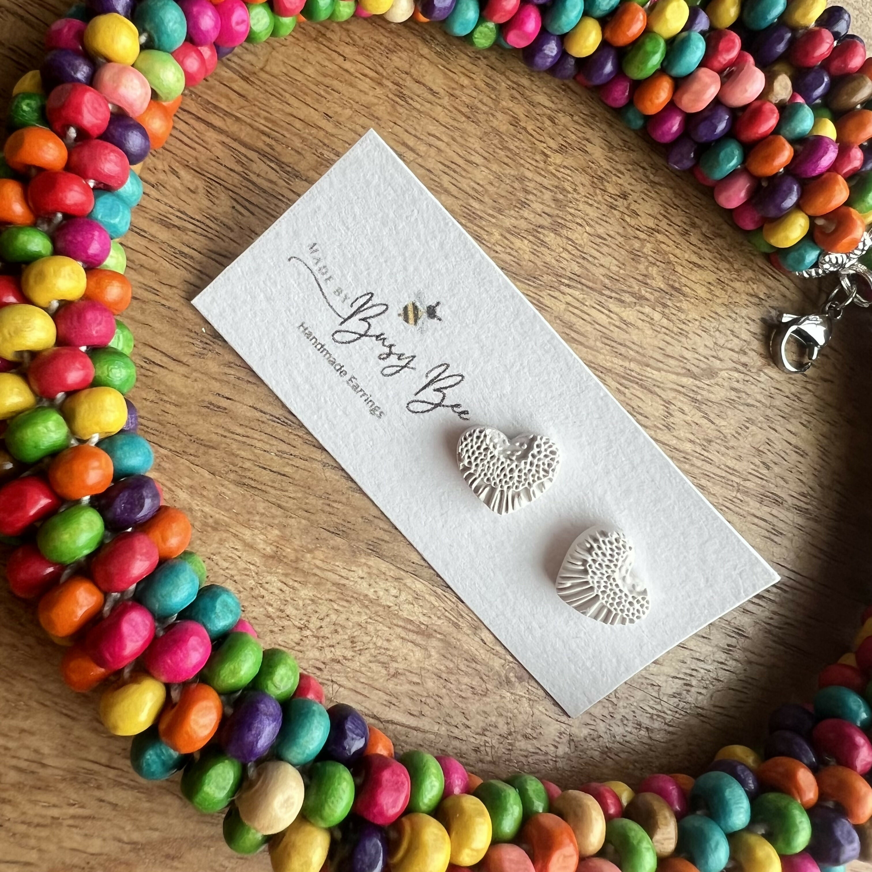 Boho Chic Wood Beads Choker/ Handmade Multicolour Necklace with FREE pair of studs