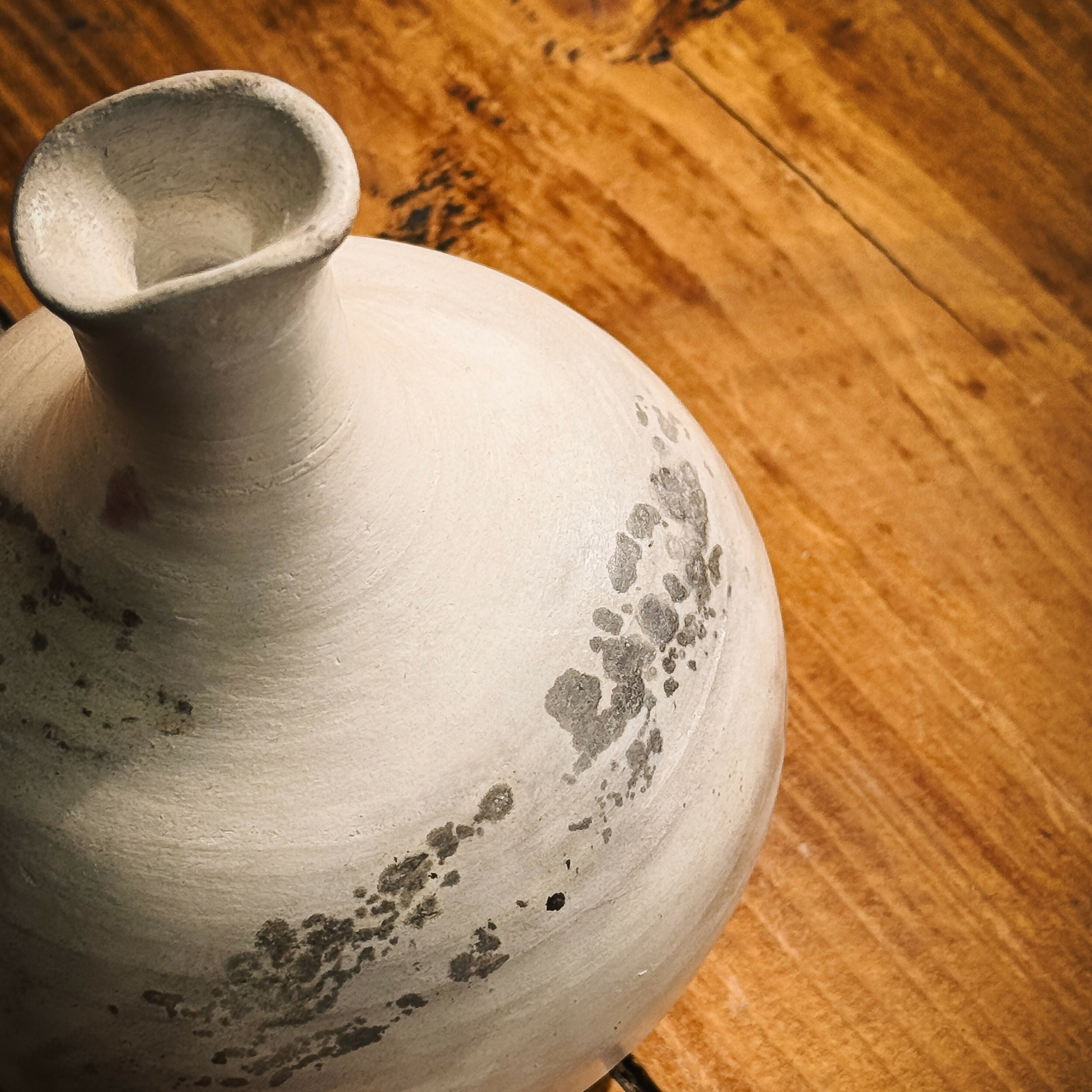 Handmade Long Neck Pit fired Vessel