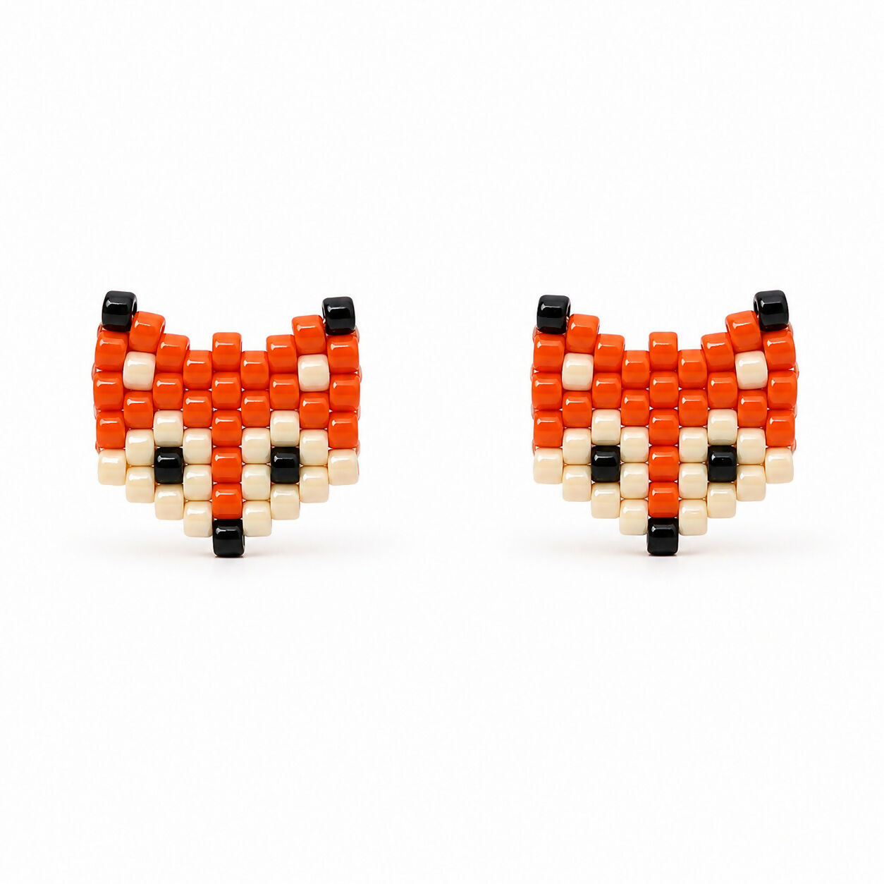 Handmade Beaded Stud Earrings - Pixel Animals, Various Designs