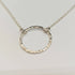 Sterling Silver Large Hammered Circle Pendant Necklace