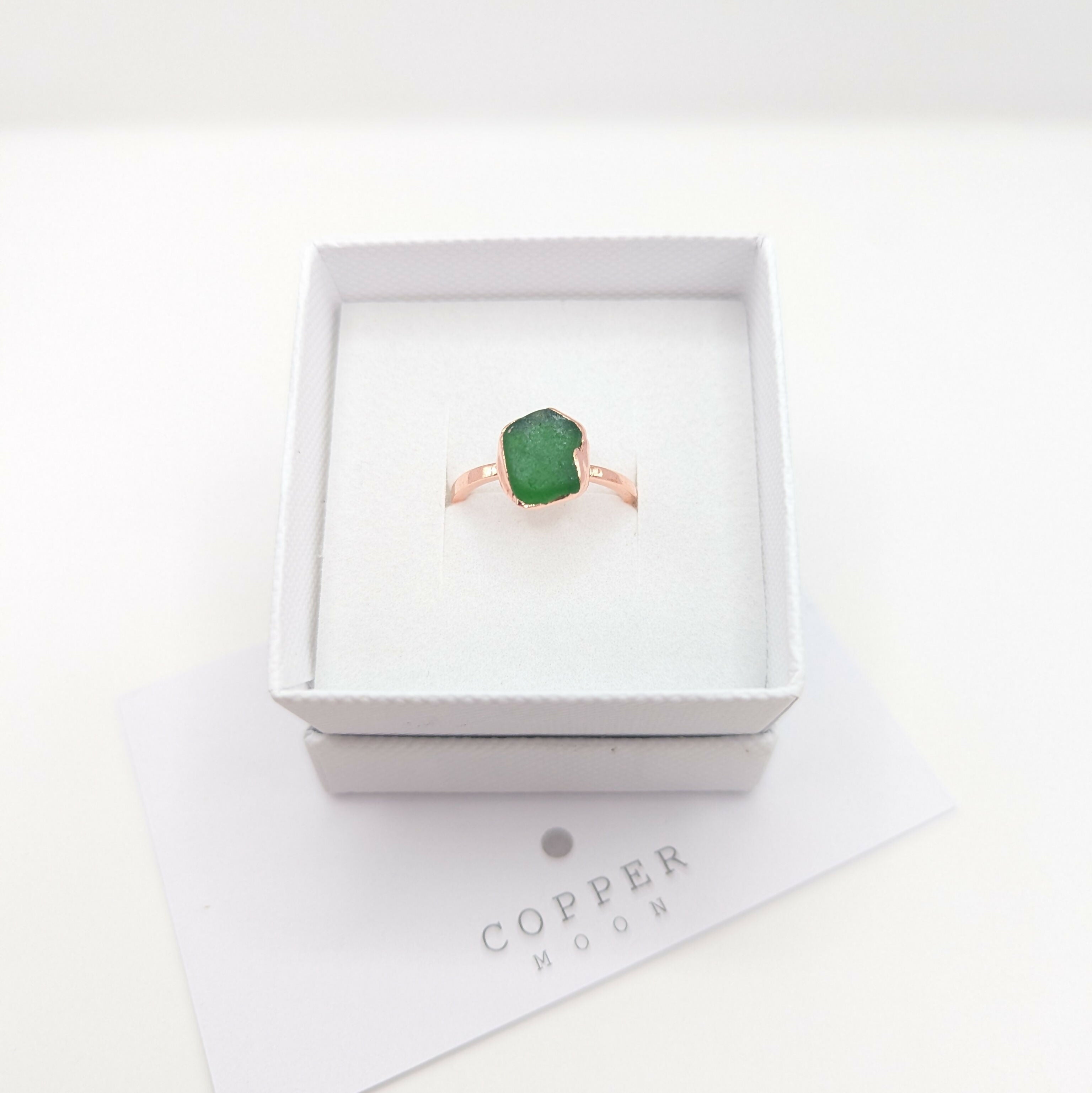 SEAGLASS RING- SIZE L 1/2