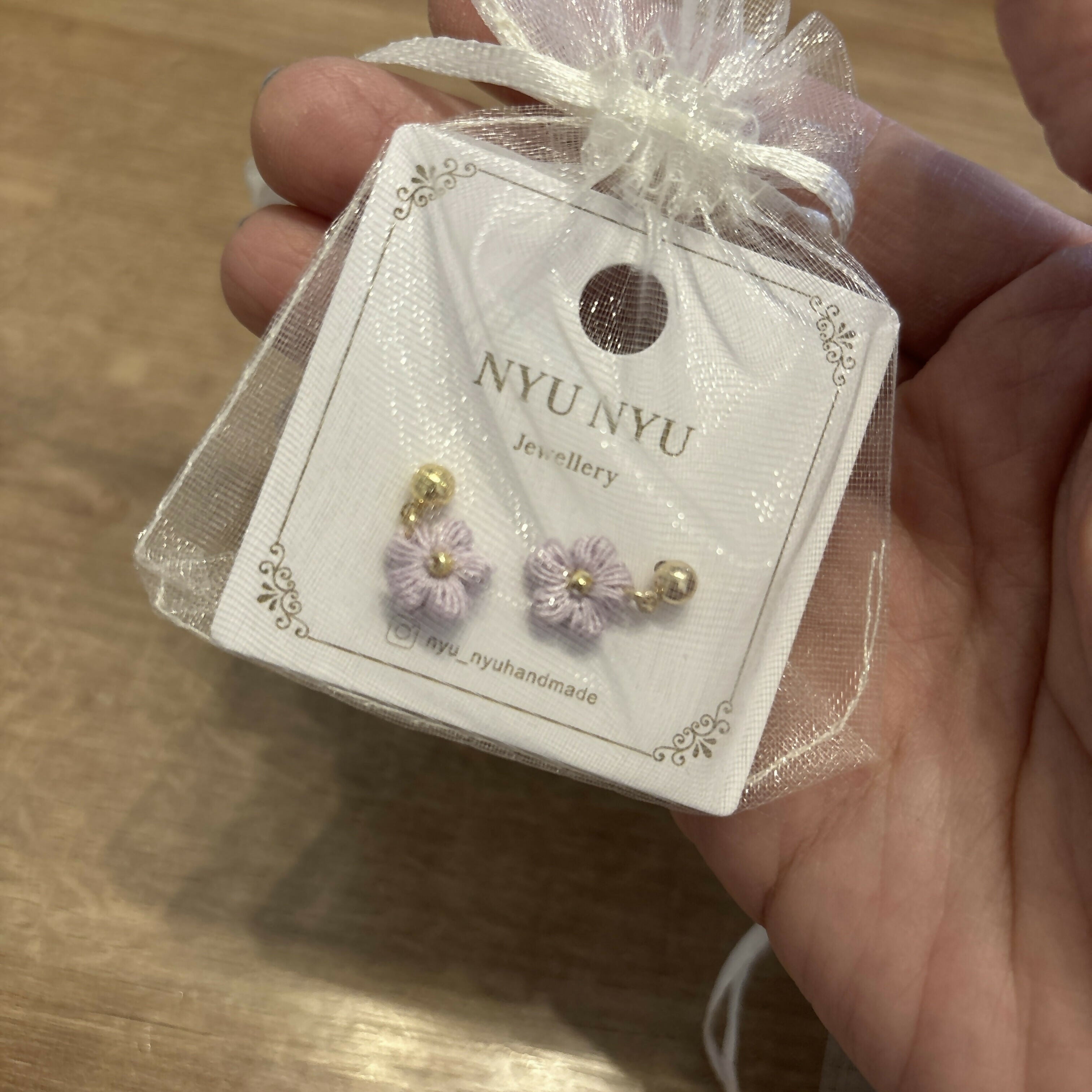 Micro Crochet Flower Stud Earrings