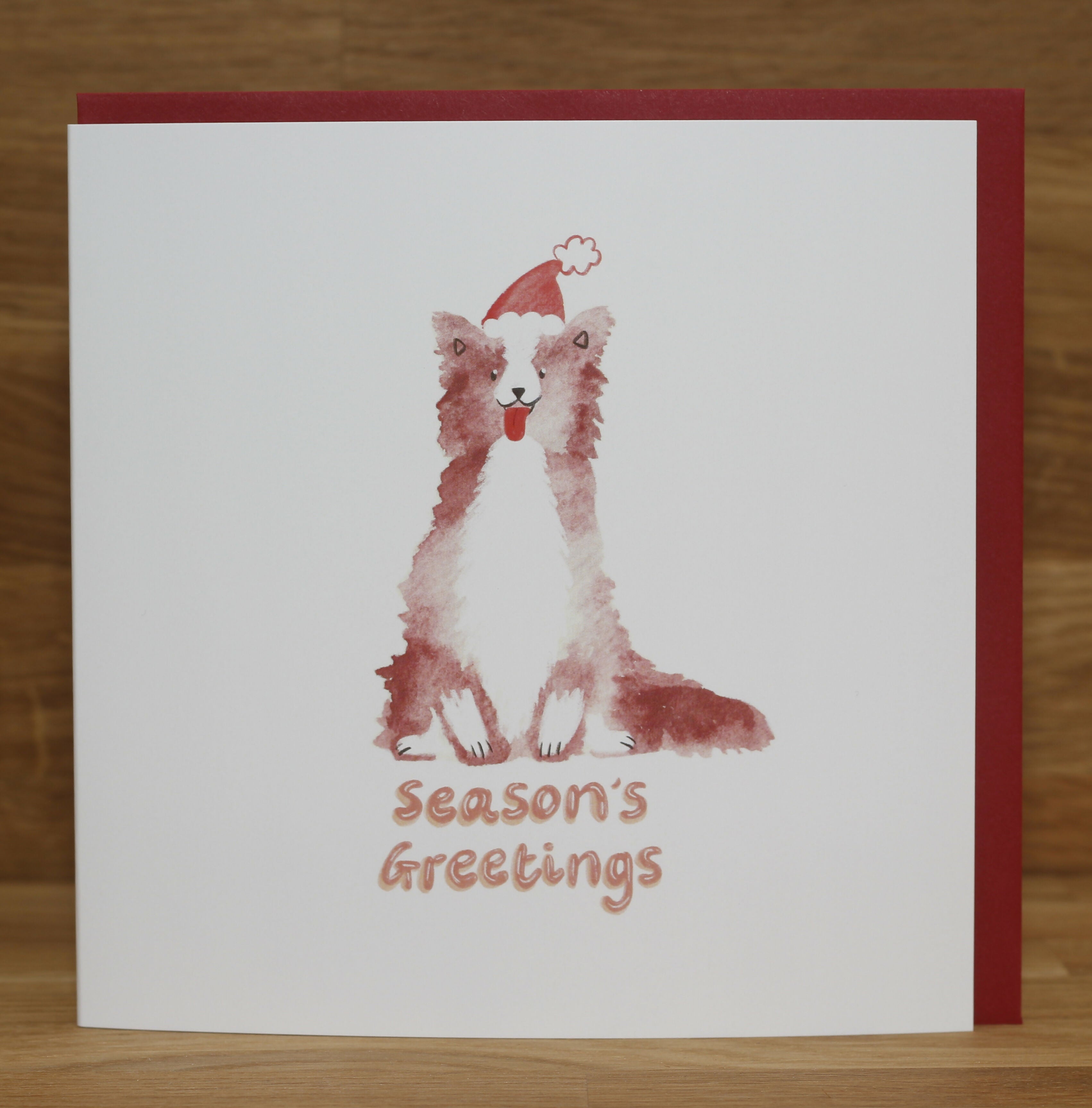 Sheepdog Season's Greetings Christmas Card