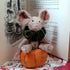 Miniature Mouse On Pumpkin Ornament