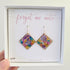 Pressed Flower Colourful Square Earrings Gold Plated