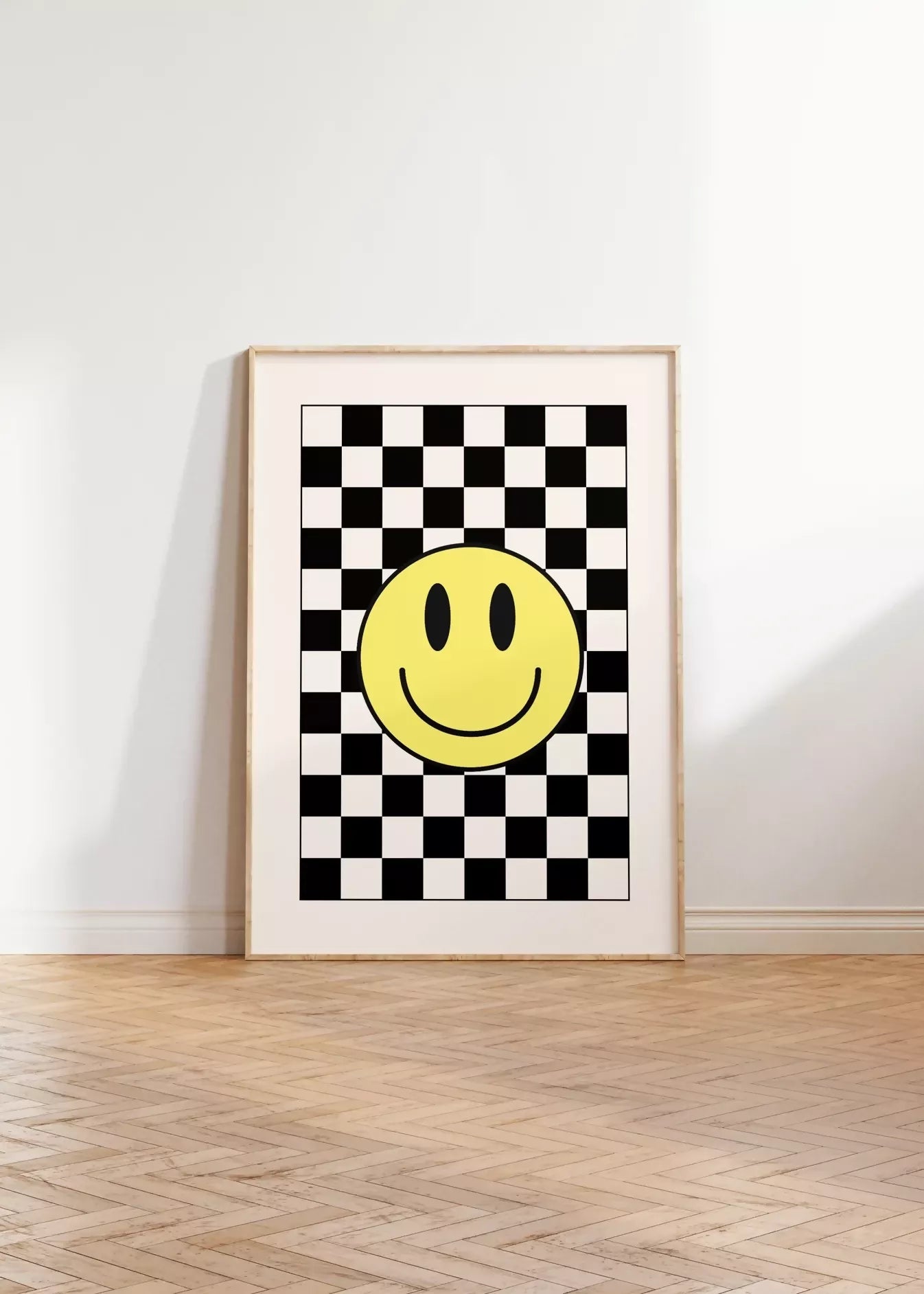 CHECK SMILEY FACE WALL ART PRINT