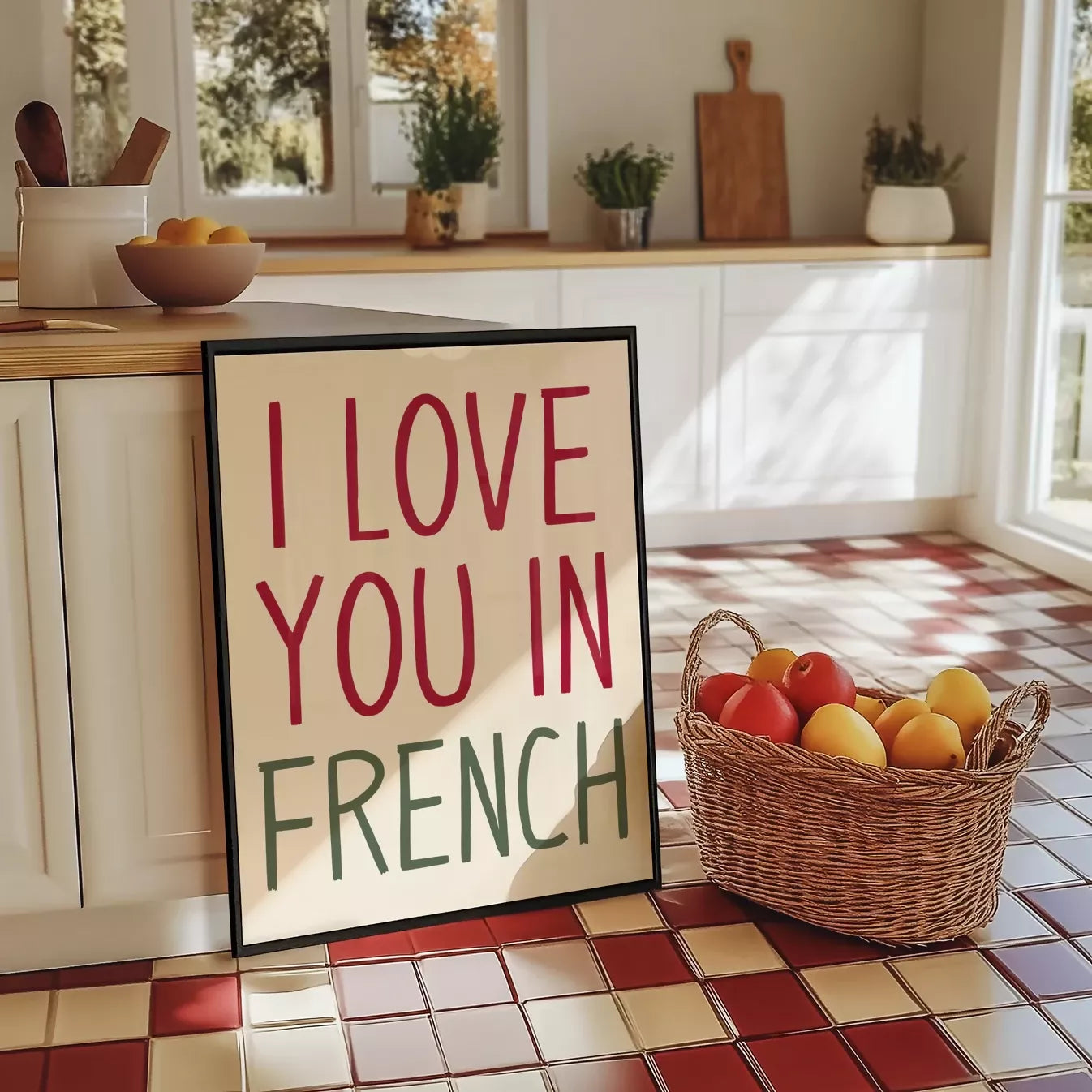 I LOVE YOU IN FRENCH WALL ART PRINT