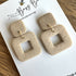 Textured Statement Dangle Earrings – Polymer Clay Drop Earrings, Modern Geometric Earrings, Handmade Clay Jewellery