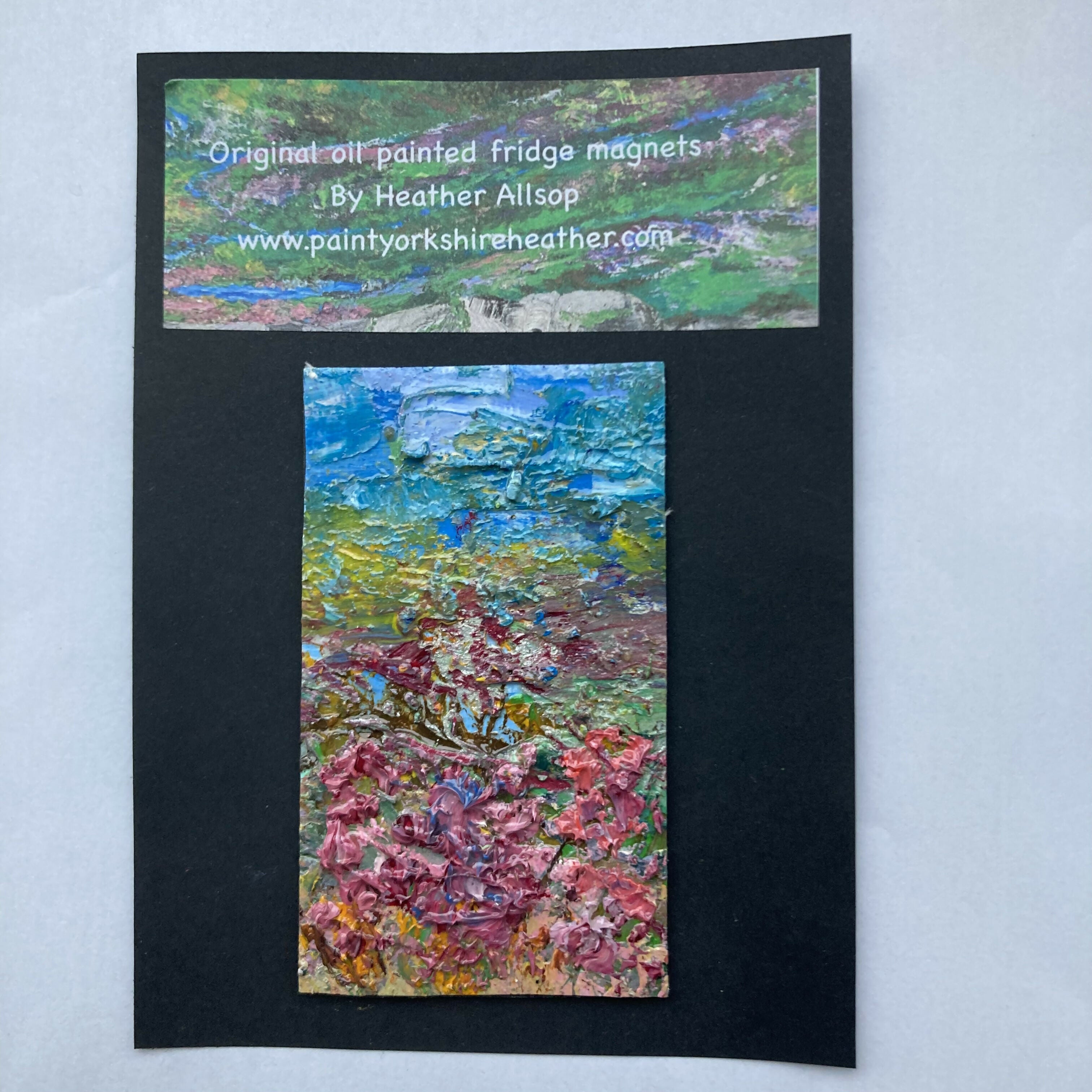 Heather On The Moors Oil Painting Mini Fridge Magnet