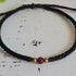 Rubellite Birthstone Bracelet; Single Crystal Macrame Adjustible July Gift Bracelet