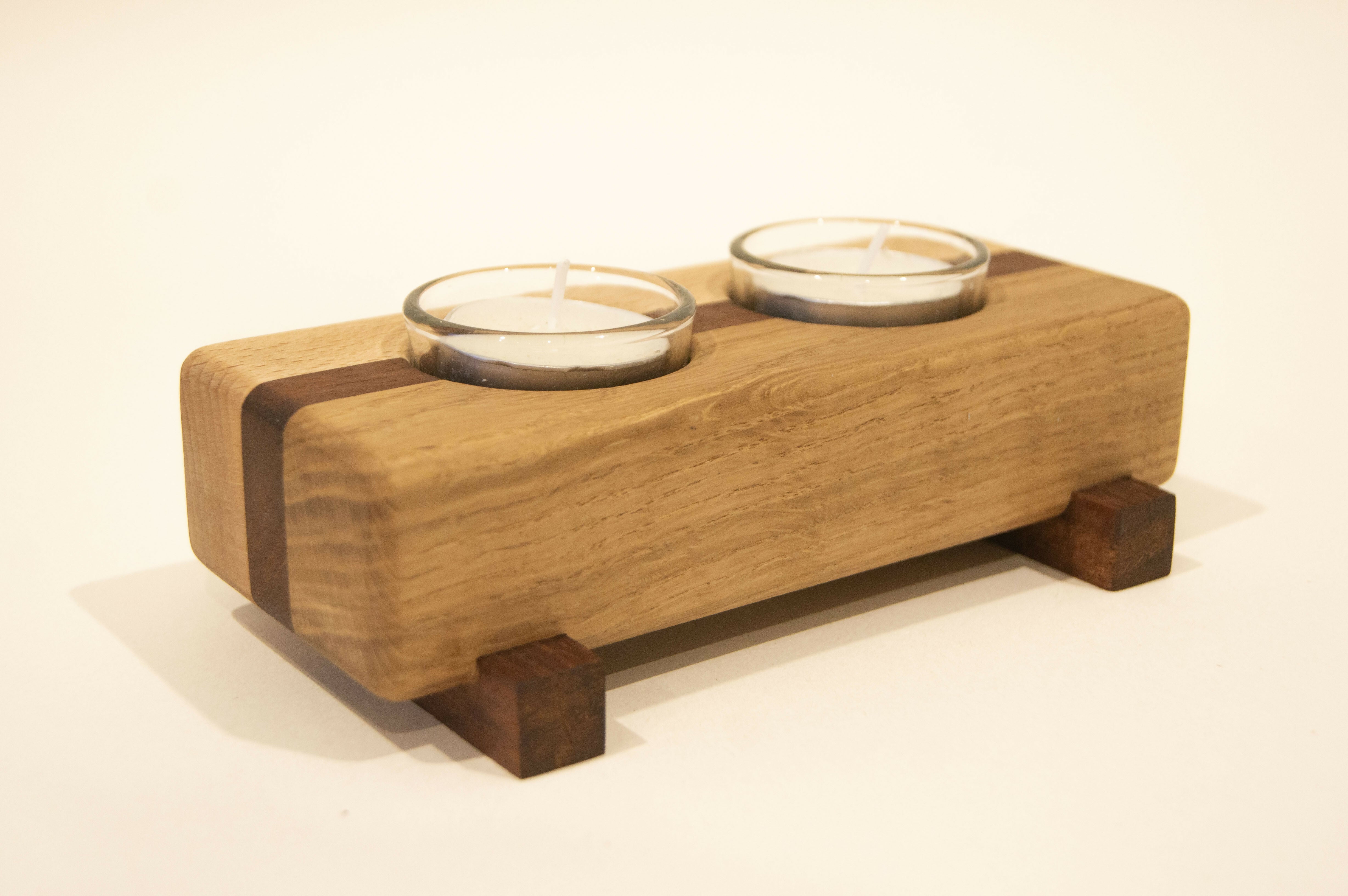 'Neapolitan' Twin Tea Light Holder