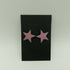 Pink Enamel Star Stud Earrings