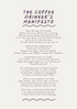 Coffee Drinker's Manifesto A5 Art Print