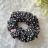 Handmade Scrunchie Black Ditsy Cotton