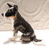 Ceramic Tricolour Border Collie Dog Sculpture