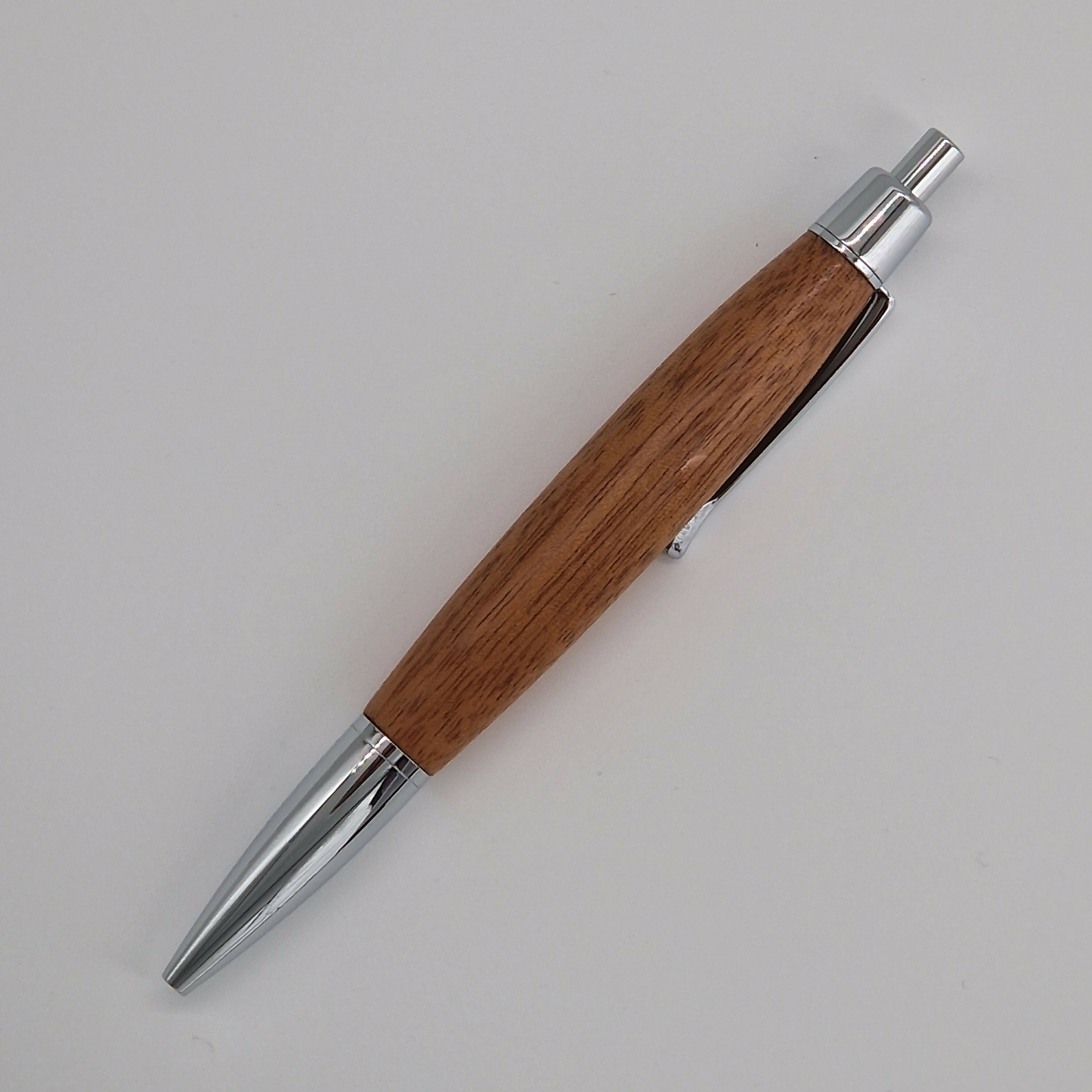 Hand Turned Click Pen made from Mahogany Wood