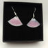 Light Purple and white Enamel Fan Earrings